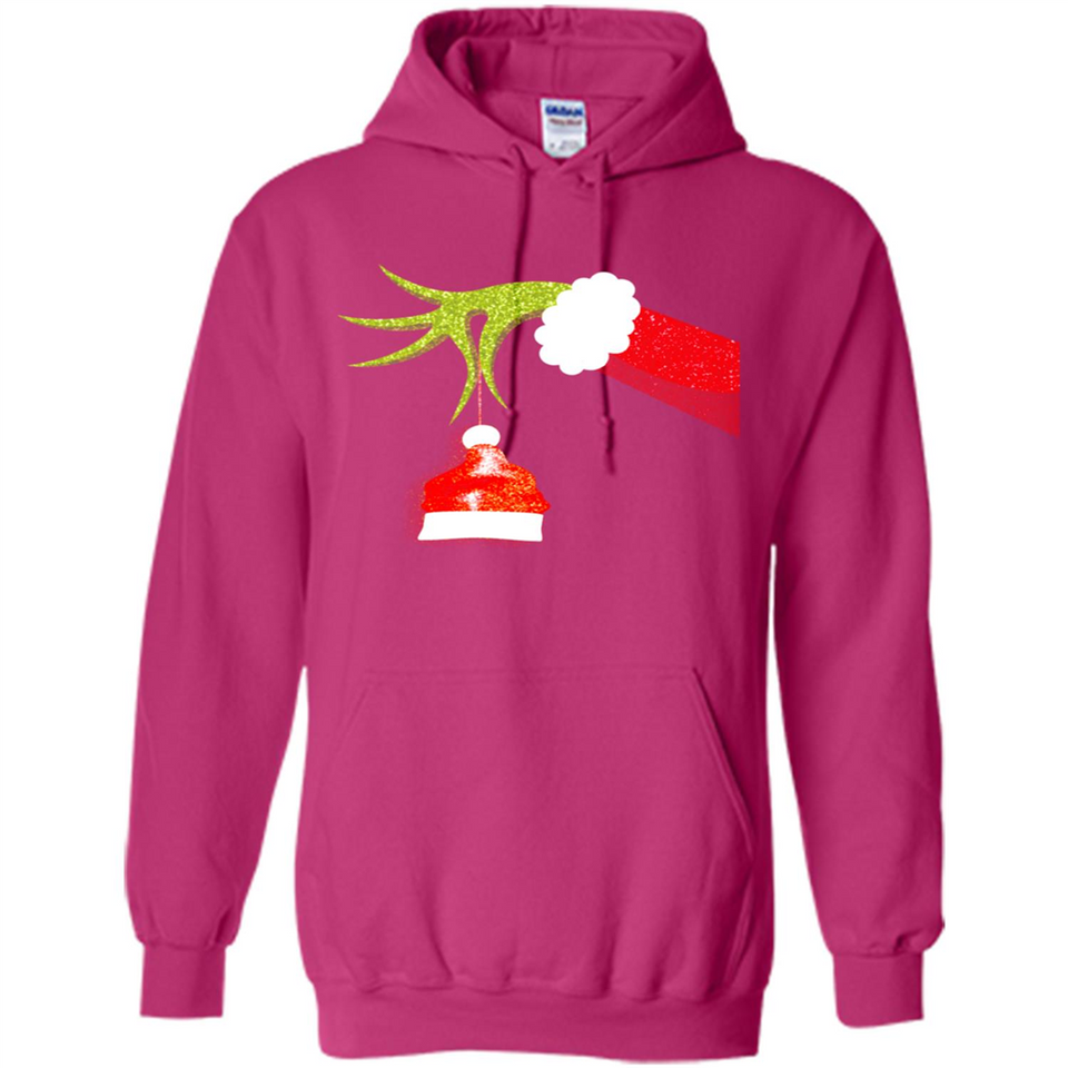 Funny Grinch Hand Holding Santa Hat Ornament Christmas PING PONG