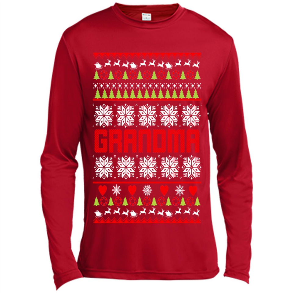 Grandma Ugly Christmas - Canvas Long Sleeve T-Shirt