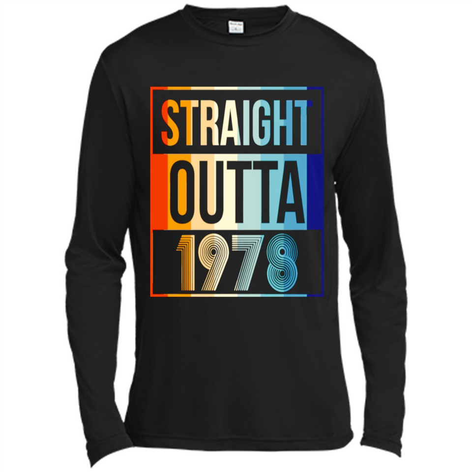 Retro Straight Outta 1978 40 Years Old - Canvas Long Sleeve T-Shirt