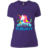 Unicorns are born in February Birthday Rainbow Gift Custom Ultra Cotton