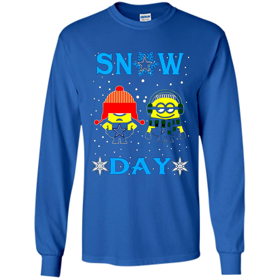 Snow Day Shirt For Dallas Cowboys Vs Minion Fans pingpong