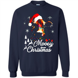 Mooey Christmas Cow Santa Christmas Lover Lights Sweatshirt - Sweatshirt
