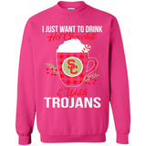 I Just Want To Drink Hot Chocolate & Watch USC Trojans Ugly Christmas Sweater PINGPONG