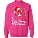 Mooey Christmas Cow Santa Christmas Lover Lights Sweatshirt - Sweatshirt