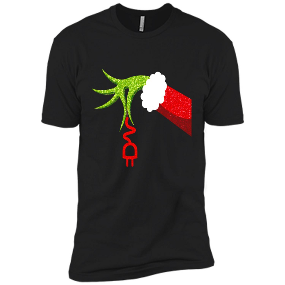 Funny Grinch Hand Holding Electrician Ornament Christmas PING PONG