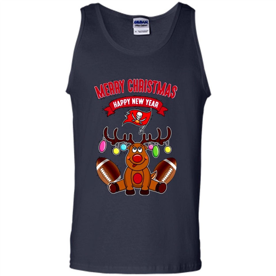 Tampa Bay Buccaneers NFL Reindeer Funny Merry Christmas And Happy New Year