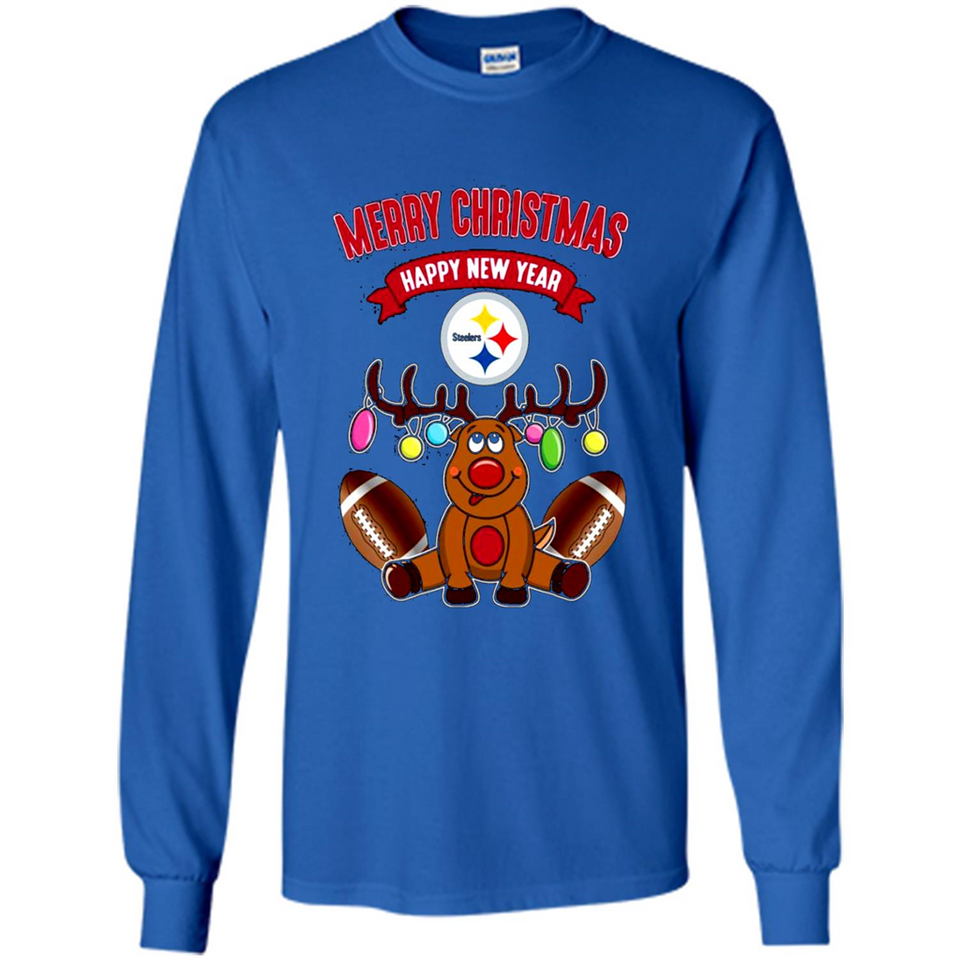Pittsburgh Steelers NFL Reindeer Funny Merry Christmas And Happy New Year