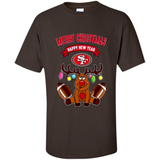 San Francisco 49ers NFL Reindeer Funny Merry Christmas And Happy New Year