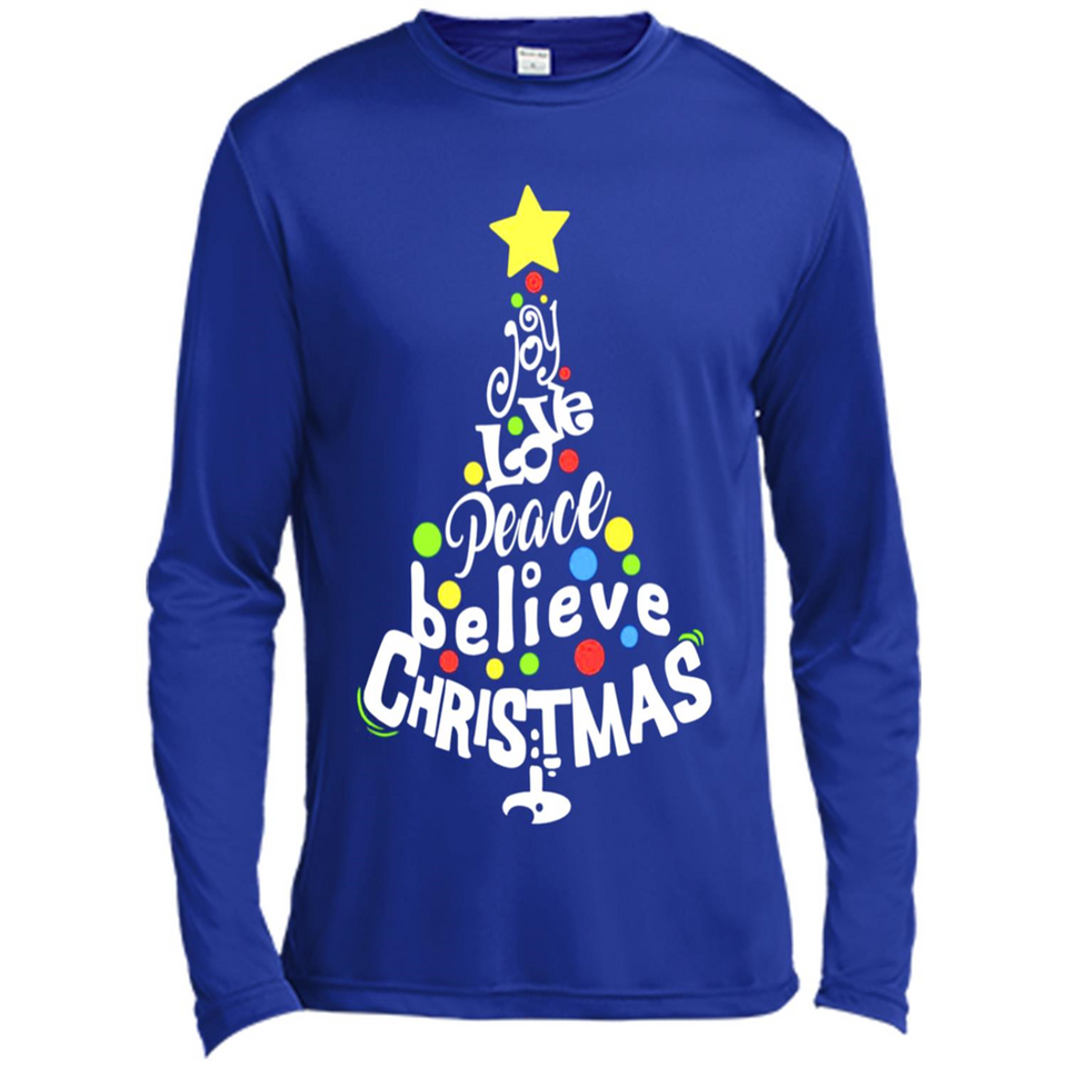 Joy Love Peace Believe Christmas Tree