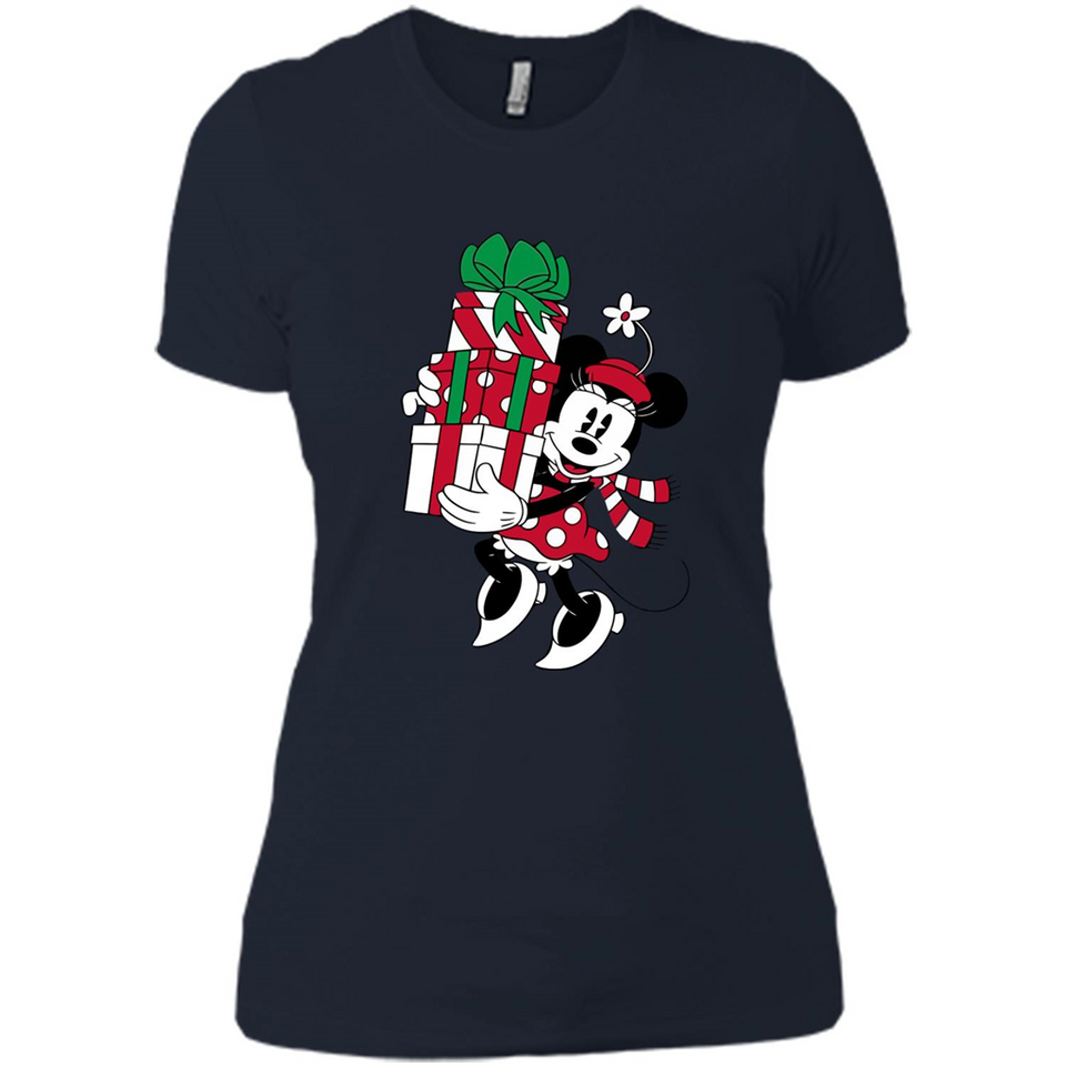 Disney Minnie Mouse Christmas Gift Sweatshirt - Ladies' Boyfriend T-Shirt