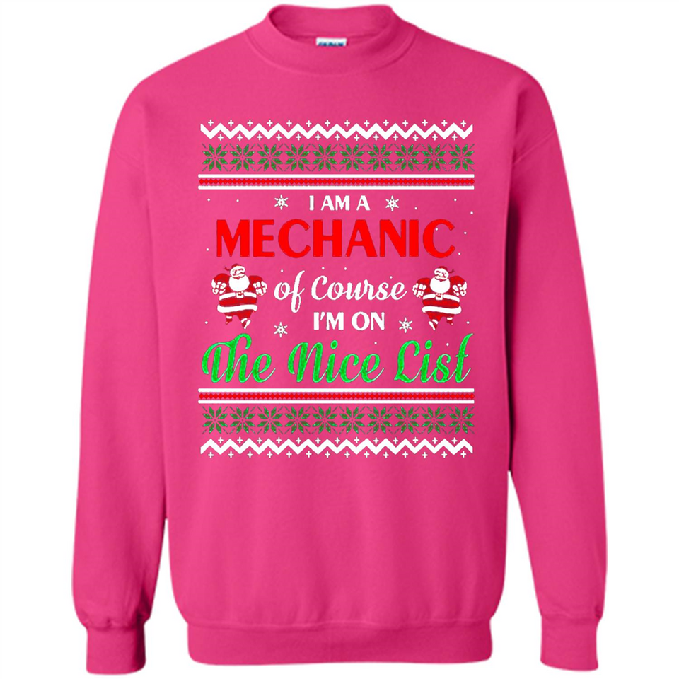 Funny Ugly Christmas T-Shirt Gift for Mechanic - Sweatshirt