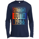 Retro Straight Outta 1986 32 Years Old - Canvas Long Sleeve T-Shirt