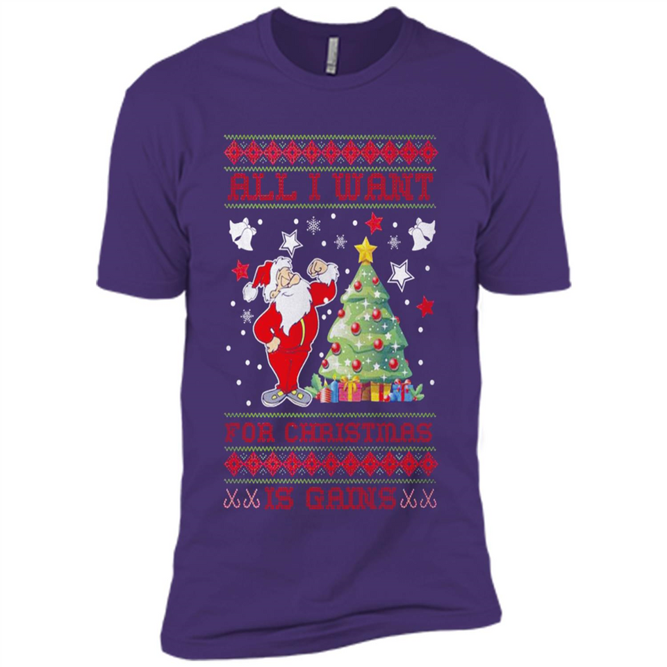 All I Want For Christmas Is Gains Christmas Tree Santa Claus