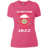 I Just Want To Drink Hot Chocolate & Watch Utah Jazz Ugly Christmas Sweater PINGPONG