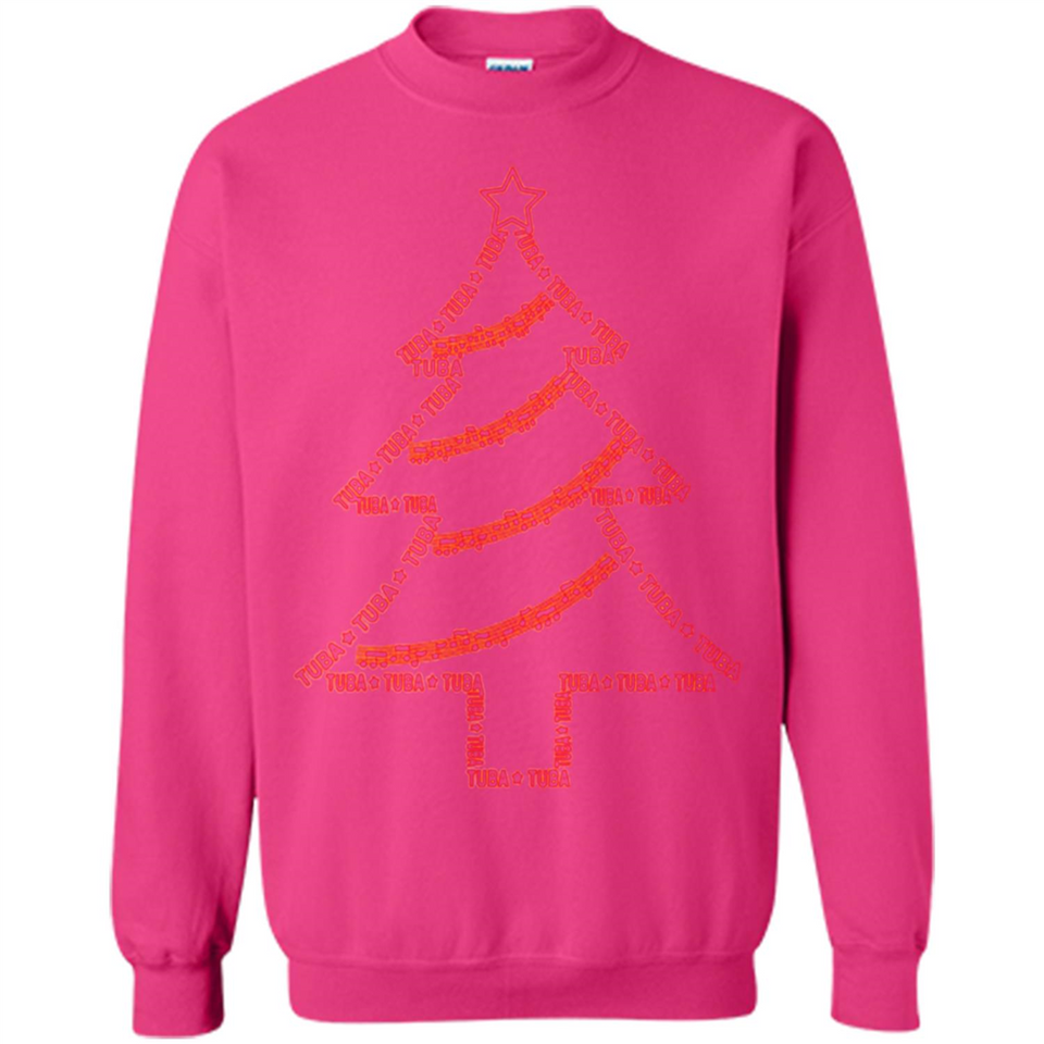 Tuba Text Christmas Tree Musical Instrument Holiday Shirt