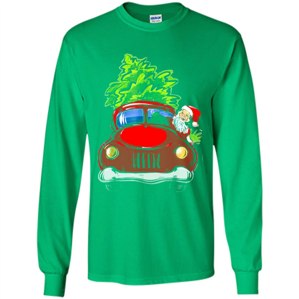 Vintage Santa red Truck Christmas Tree PINGPONG