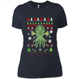 Octopus Ugly Sweater Christmas - Ladies' Boyfriend T-Shirt