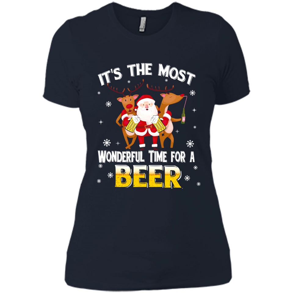 Its The Most Wonderful Time for a Beer - Ladies' Boyfriend T-Shirt