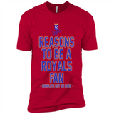 Reasons to be a Kansas City Royals Fan Complete List on Back - Premium Short Sleeve T-Shirt
