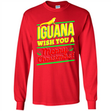 Iguana Wish You A Merry Christmas Animal - Long Sleeve T-Shirt