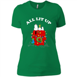 Peanuts By Schulz Snoopy Young Men_s Christmas - Ladies' Boyfriend T-Shirt