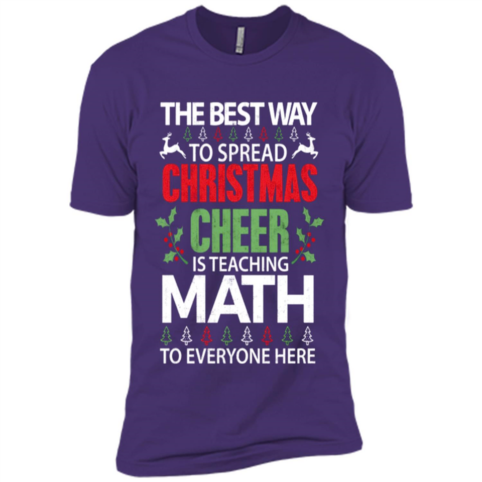 Math Teacher Christmas Shirt Christmas Cheer - Premium Short Sleeve T-Shirt