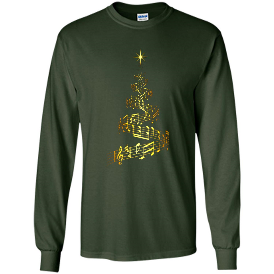 Music Note Christmas Tree Xmas Music Lover Mug PINGPONG - Long Sleeve T-Shirt