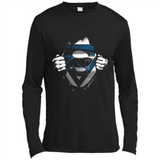 Carolina Panthers And Superman Fans - Canvas Long Sleeve T-Shirt