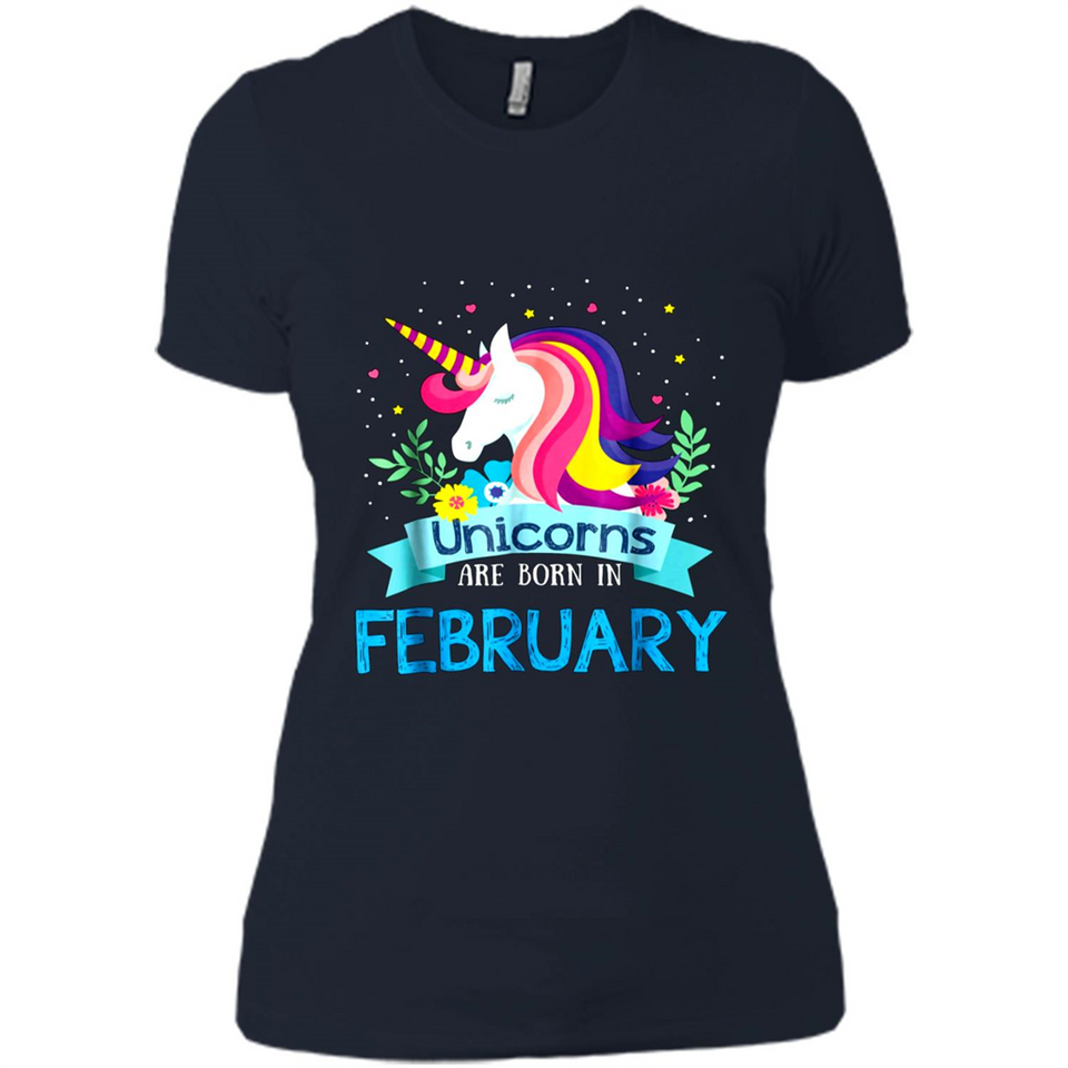 Unicorns are born in February Birthday Rainbow Gift Custom Ultra Cotton