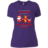 Never Underestimate A July Woman Watches Hallmark Movies Sweatshirt - Ladies' Boyfriend T-Shirt