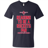Reasons to be a Houston Rockets Fan Complete List on Back - Men's V-Neck