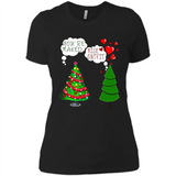 Fir Loves Christmas Tree Funny Undecorated Joke - Ladies' Boyfriend T-Shirt