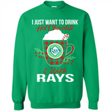 I Just Want To Drink Hot Chocolate & Watch Tampa Bay Rays Ugly Christmas Sweater PINGPONG