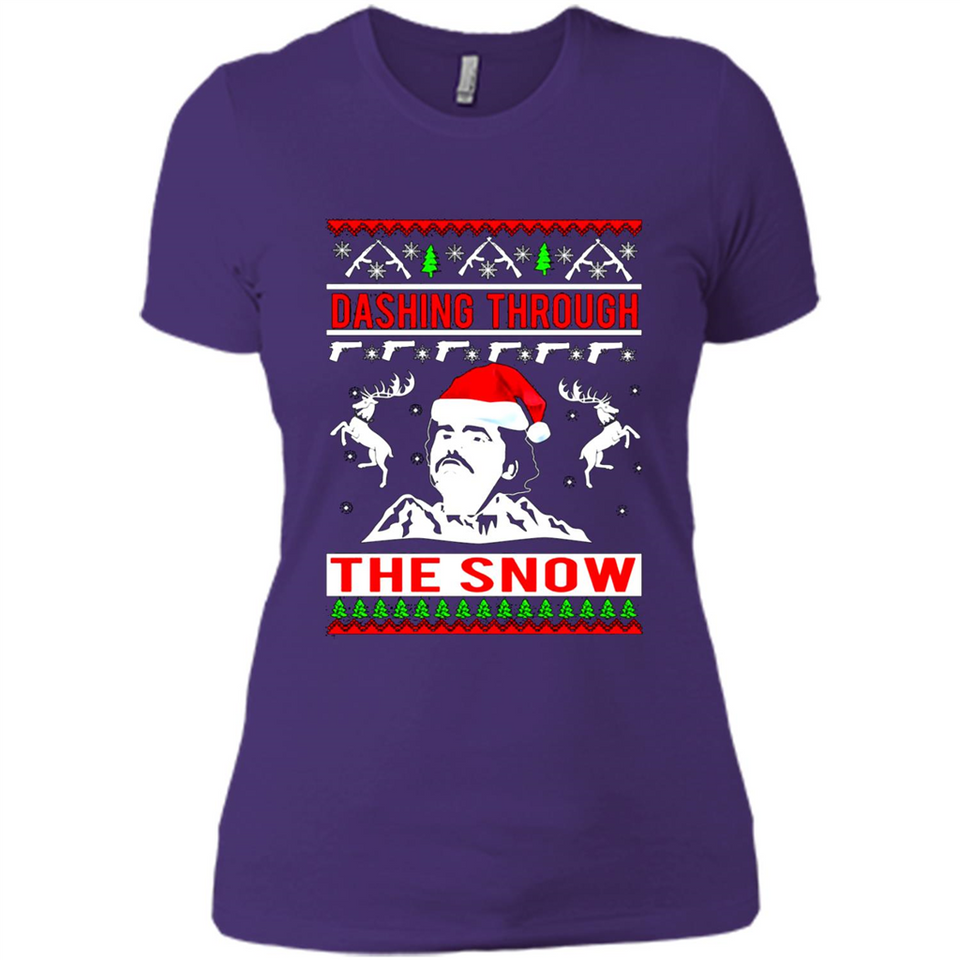 Narcos dashing through the snow Christmas sweatshirt PINGPONG