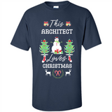 This Architect Loves Christmas Tree Shirt with Snowman
