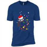 Cute Christmas Choloepus Sloth Santa Led Light Mug - Premium Short Sleeve T-Shirt