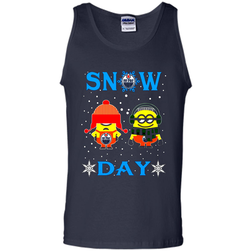 Snow Day Shirt For Edmonton Oilers Vs Minion Fans pingpong