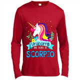 Unicorns are born in Scorpio Birthday Rainbow Gift Ladies Custom