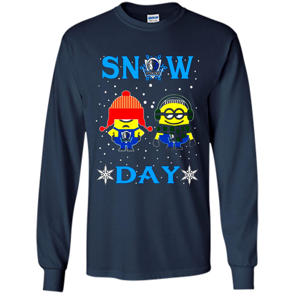 Snow Day Shirt For Dallas Mavericks Vs Minion Fans pingpong
