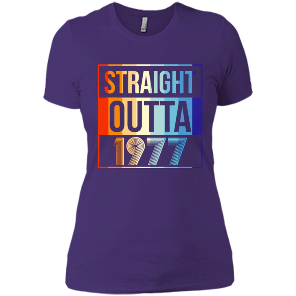 Retro Straight Outta 1977 41 Years Old - Ladies' Boyfriend T-Shirt