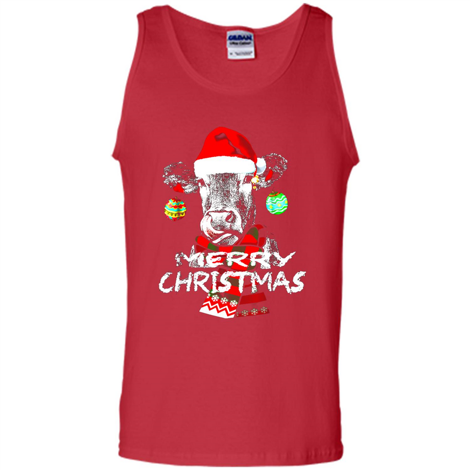 Fabulous Mooey christmas Heifers Cow Christmas lights - Tank Top