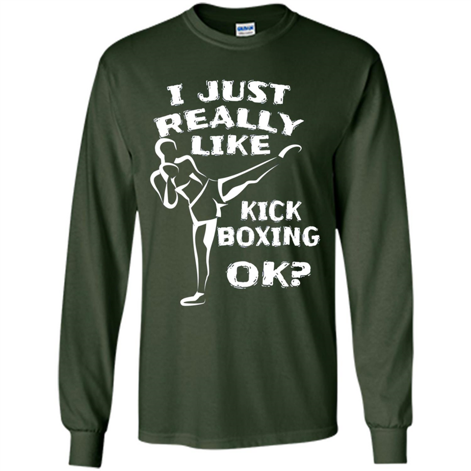 Kick Boxing Shirt Kick Boxer Boxing Workout - Long Sleeve T-Shirt