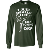 Kick Boxing Shirt Kick Boxer Boxing Workout - Long Sleeve T-Shirt