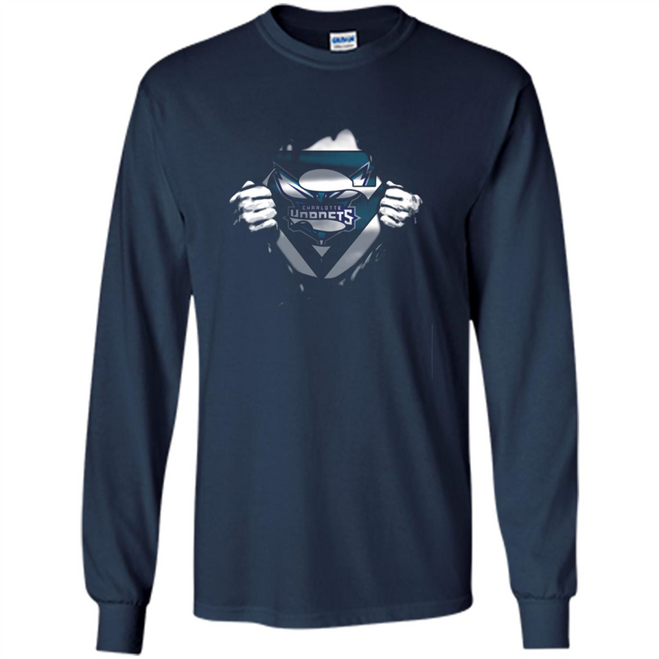 Charlotte Hornets And Superman Fans - Long Sleeve T-Shirt