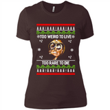 Too weird to live too rare to die Christmas - Ladies' Boyfriend T-Shirt
