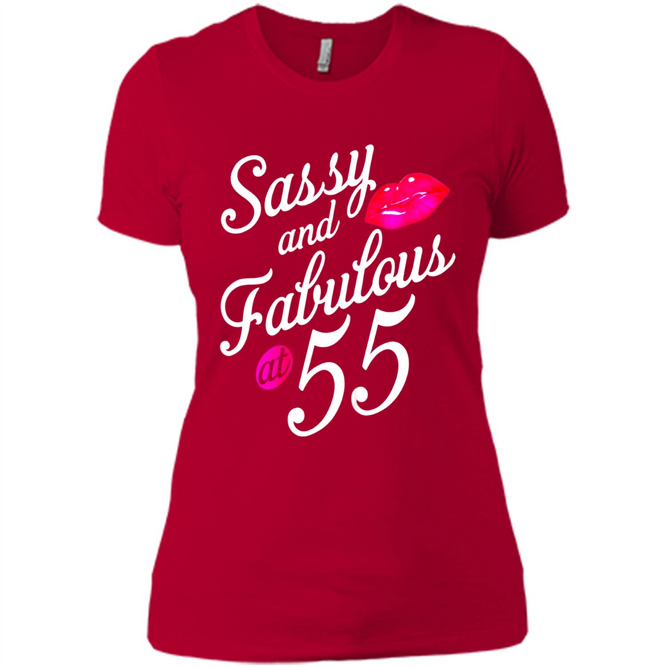 Sassy and Fabulous at 55 - 55th Birthday - Ladies' Boyfriend T-Shirt