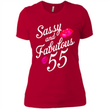 Sassy and Fabulous at 55 - 55th Birthday - Ladies' Boyfriend T-Shirt