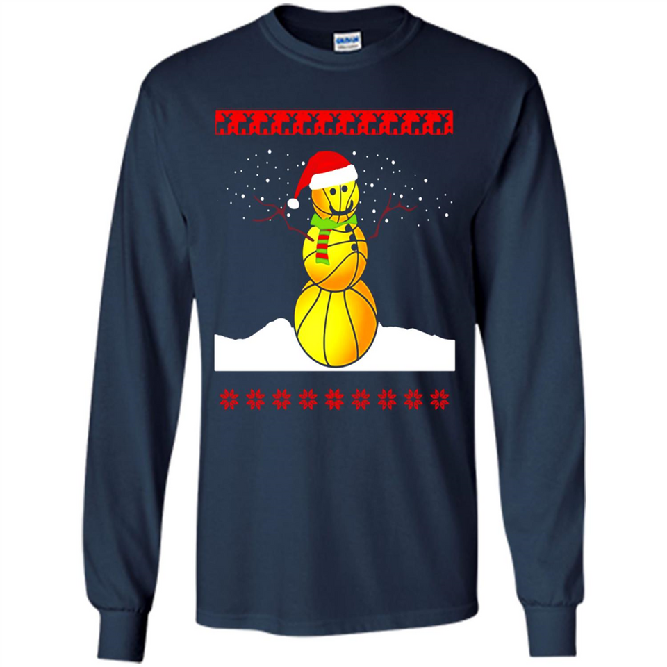 Basketball Santa Funny Christmas - Long Sleeve T-Shirt