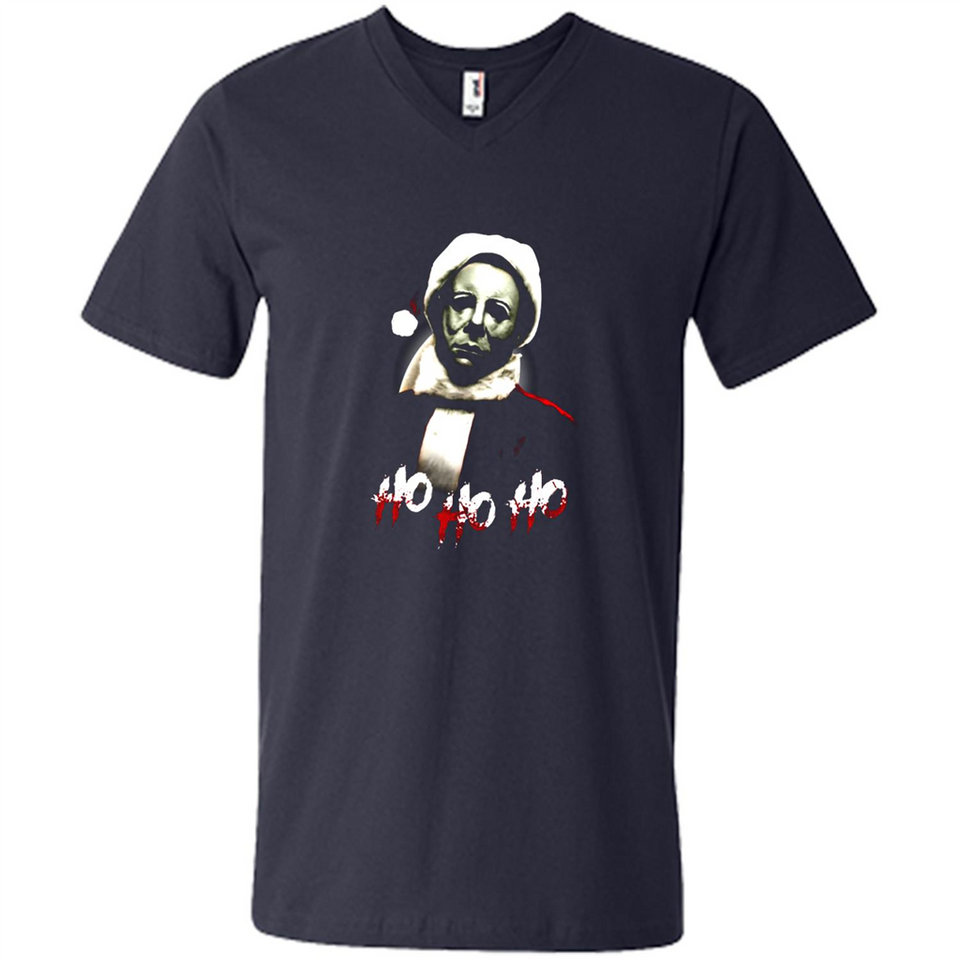 Santa Michael Myers Ho Ho Ho Merry Christmas Sweatshirt - Men's V-Neck