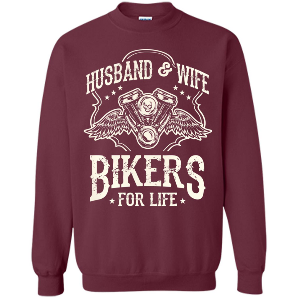 Husband & Wife Biker For Life Couple